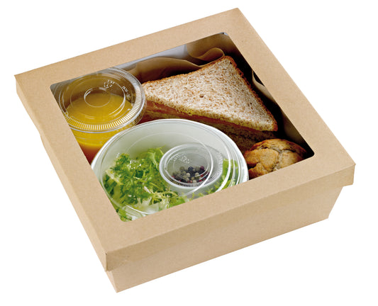 Recyclable Kraft or White Paper Box With Clear Window Lid