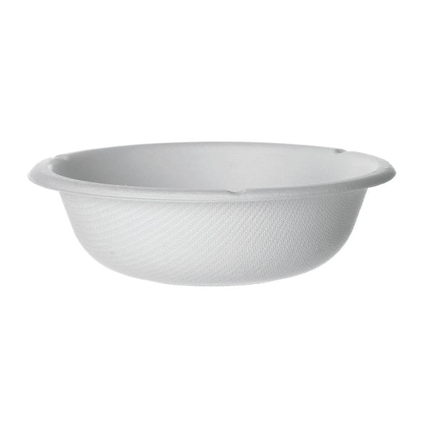 Sugarcane Molded Fiber Bowl - White
