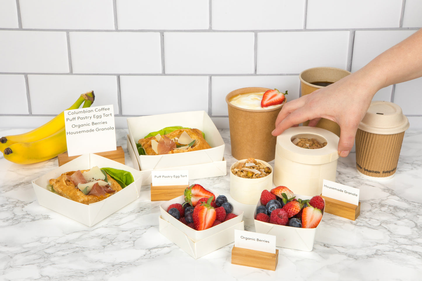 Recyclable Kraft or White Paper Box With Clear Window Lid