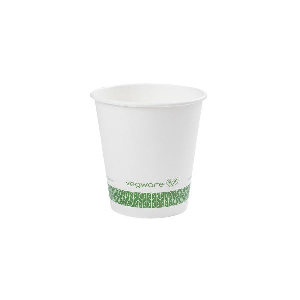 Compostable Single Wall White Hot Cups