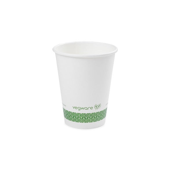 Compostable Single Wall White Hot Cups
