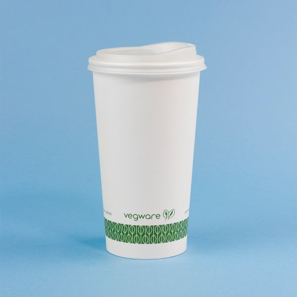 Compostable Single Wall White Hot Cups