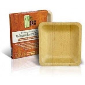 Biodegradable Bamboo Square Plates