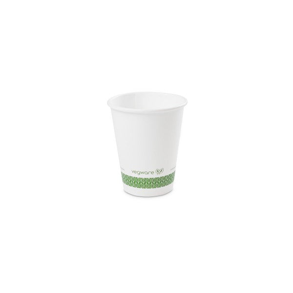 Compostable Single Wall White Hot Cups