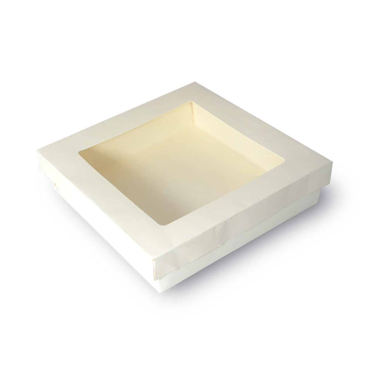 Recyclable Kraft or White Paper Box With Clear Window Lid