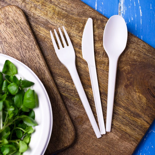Compostable White CPLA Cutlery