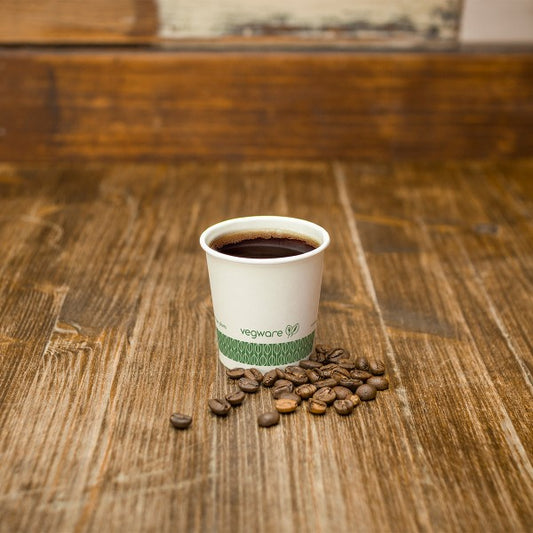 Compostable Single Wall White Hot Cups